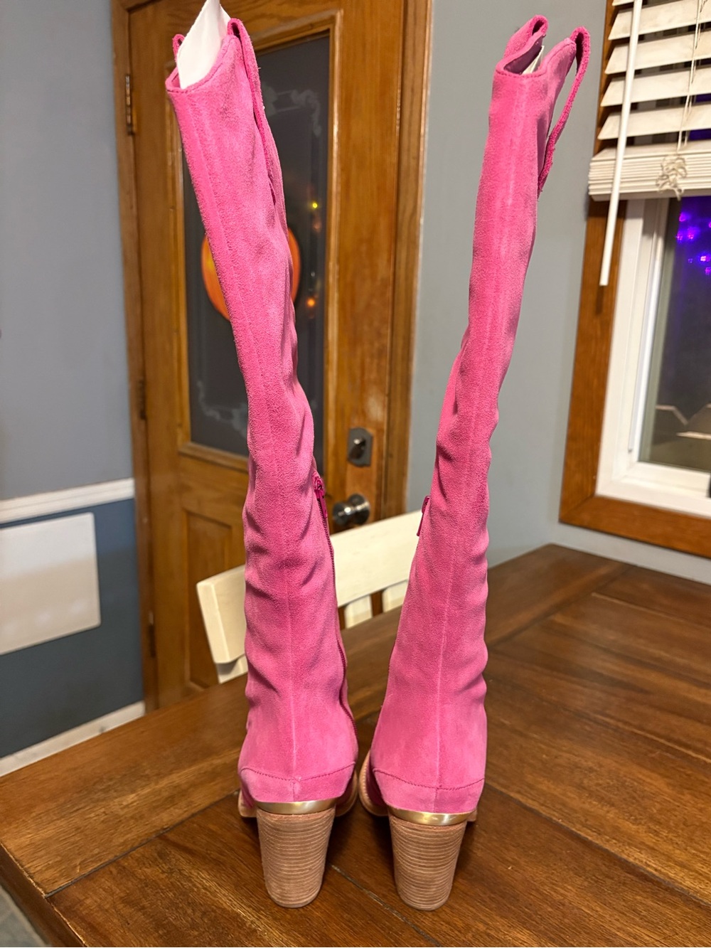 Spell Montana Knee High Suede Pink Boots - Picture 11 of 12